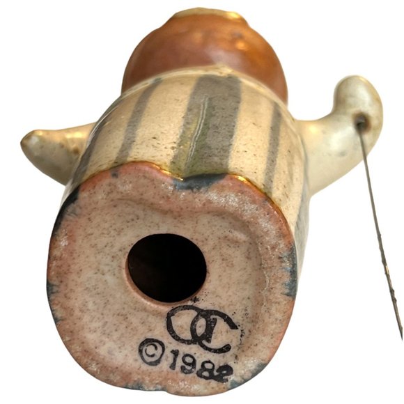 FITZ & FLOYD Pair of Vtg UCTCI Stoneware Pottery Children Salt & Pepper Japan - Picture 12 of 13